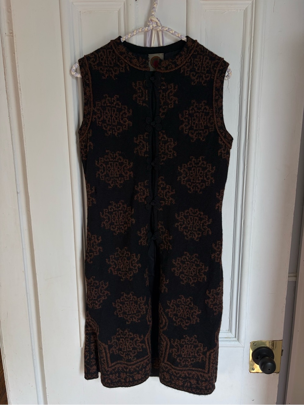 Vintage Alpaca Wool Lined Long Vest